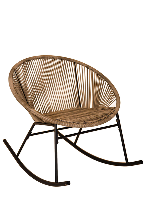 Charles Bentley Zanzibar Rocking Chair Natural Rattan String Seat (H72 x D74 x W77cm) - One Size Image 2
