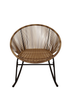 Charles Bentley Zanzibar Rocking Chair Natural Rattan String Seat (H72 x D74 x W77cm) - One Size Image 3