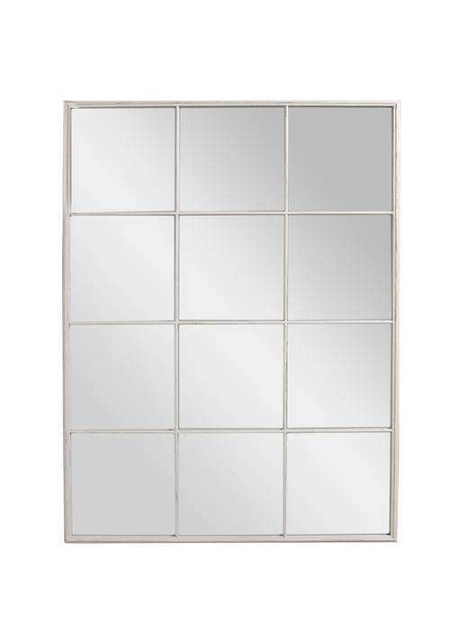 Charles Bentley Large Industrial Window Antique White Mirror (L130 x D2.5 x W95cm) - L Image 2