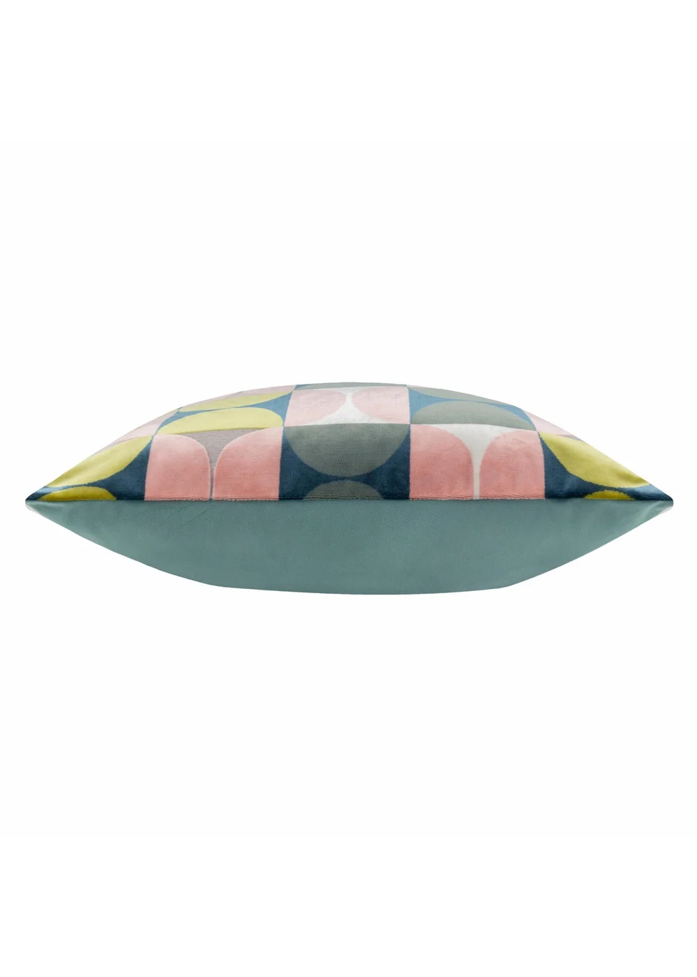 Paoletti Bardot Geometric Jacquard Filled Cushion (50 x 50 x 8cm) Pink/Avo Green - One Size Image 4