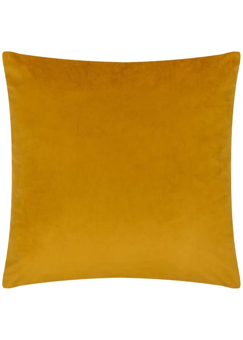 Paoletti Bardot Geometric Jacquard Filled Cushion (50 x 50 x 8cm) Gold/Blue - One Size Image 3