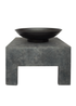Charles Bentley Fire Pit with Metal Fire Bowl and Square Base (42cm x 40cm x 44cm) - One Size Image 1