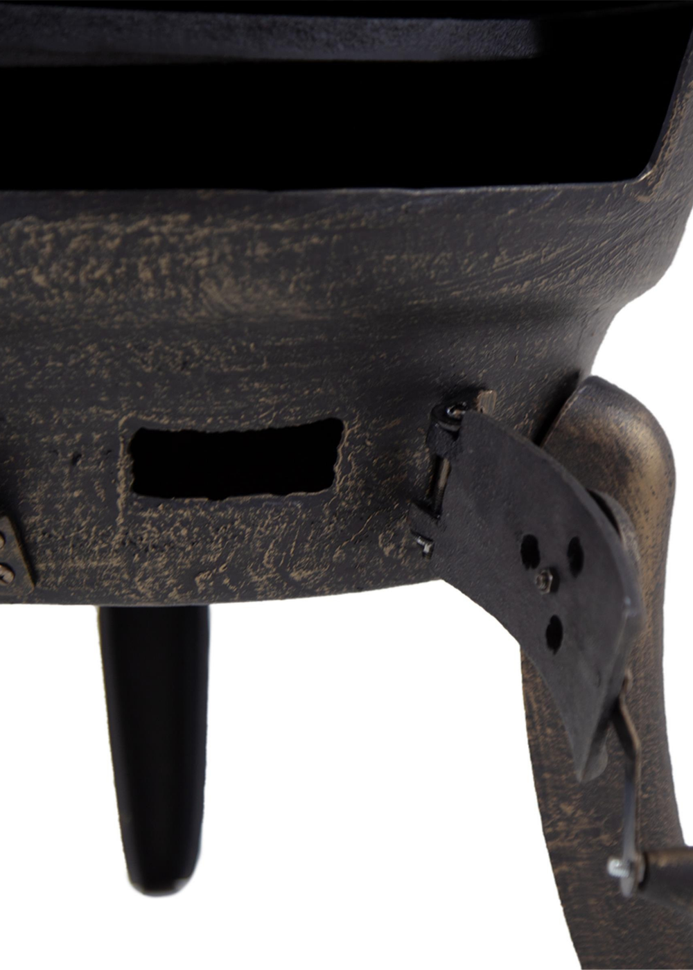 Charles Bentley Extra-Large Cast Iron Chiminea Black Patio Heater (120cm x 43cm) - One Size Image 5