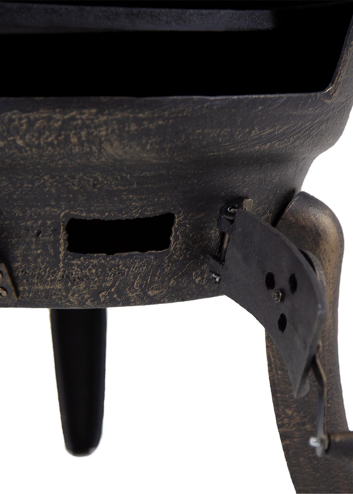 Charles Bentley Extra-Large Cast Iron Chiminea Black Patio Heater (120cm x 43cm) - One Size Image 5