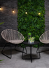 Charles Bentley Zanzibar Tea for Two Bistro Set Grey Cafe 2 Chairs and Table (3 Piece) - One Size Image 1