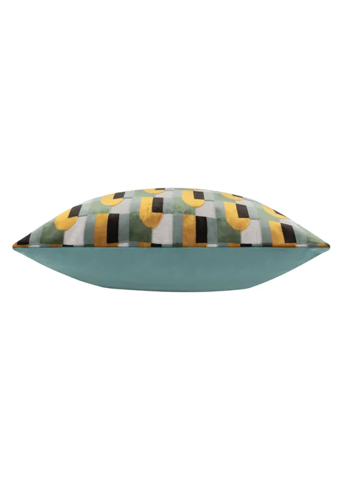 Paoletti Keela Cut Velvet Filled Cushion (35 x 50 x 8 cm) - One Size Image 3