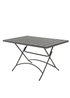 Charles Bentley Metal Powder Coated Rectangular Dark Grey Dining Set (4 Seater) - One Size Image 4