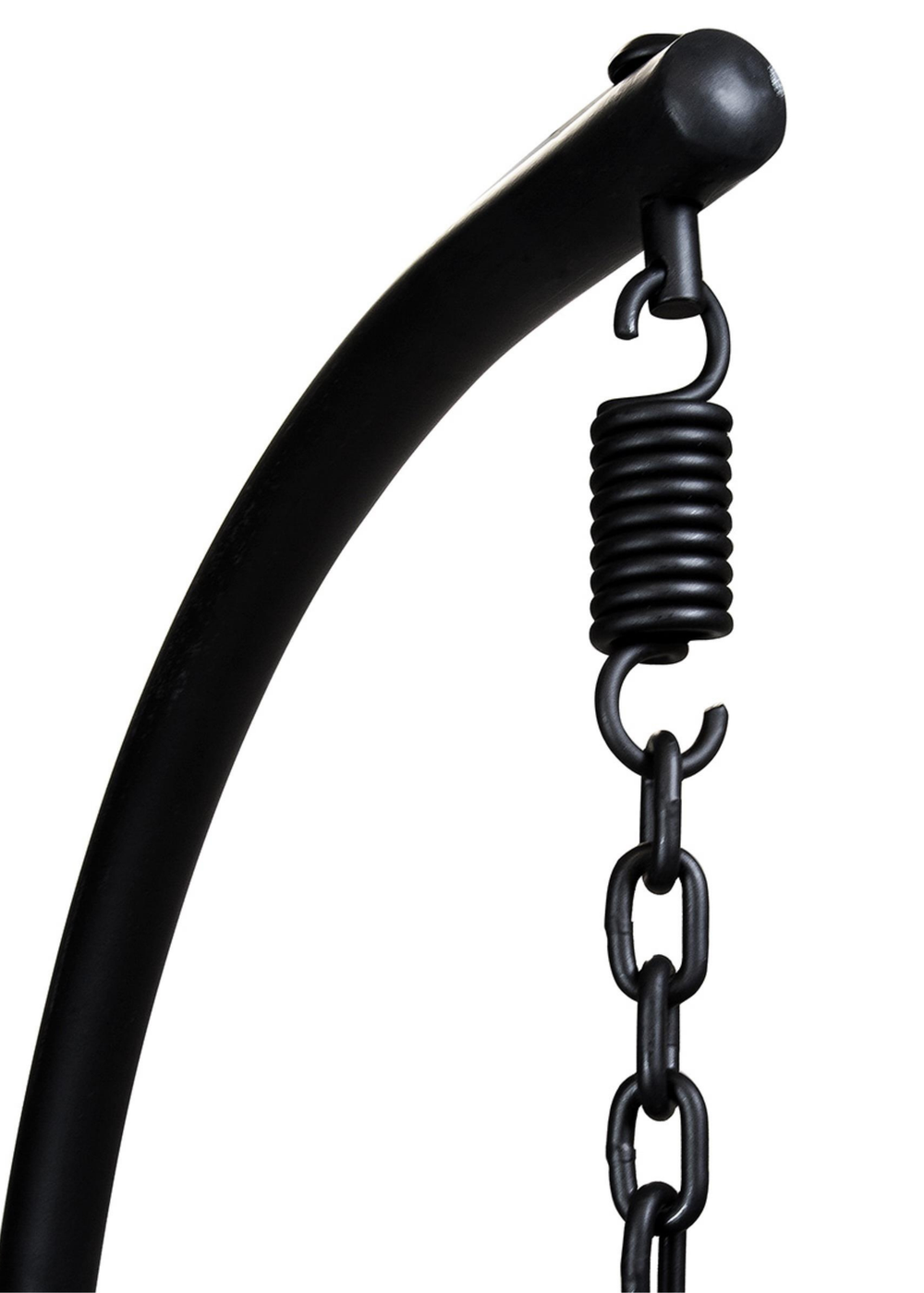 Charles Bentley Garden Wicker Rattan Patio Hanging Black Swing Chair Seat (H200 x W99 x D73cm) - One Size Image 3