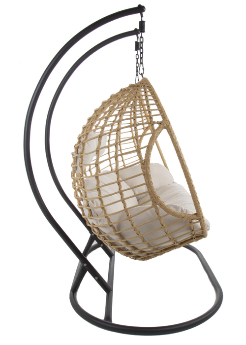 Charles Bentley Double Natural Hanging Swing Chair Seat (H196 x D117 x W167cm) - One Size Image 3