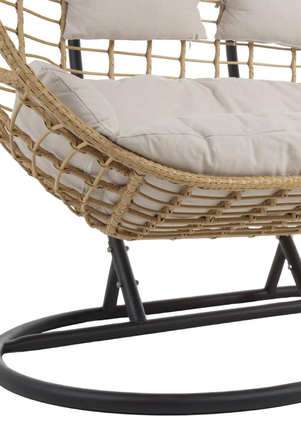 Charles Bentley Double Natural Hanging Swing Chair Seat (H196 x D117 x W167cm) - One Size Image 4