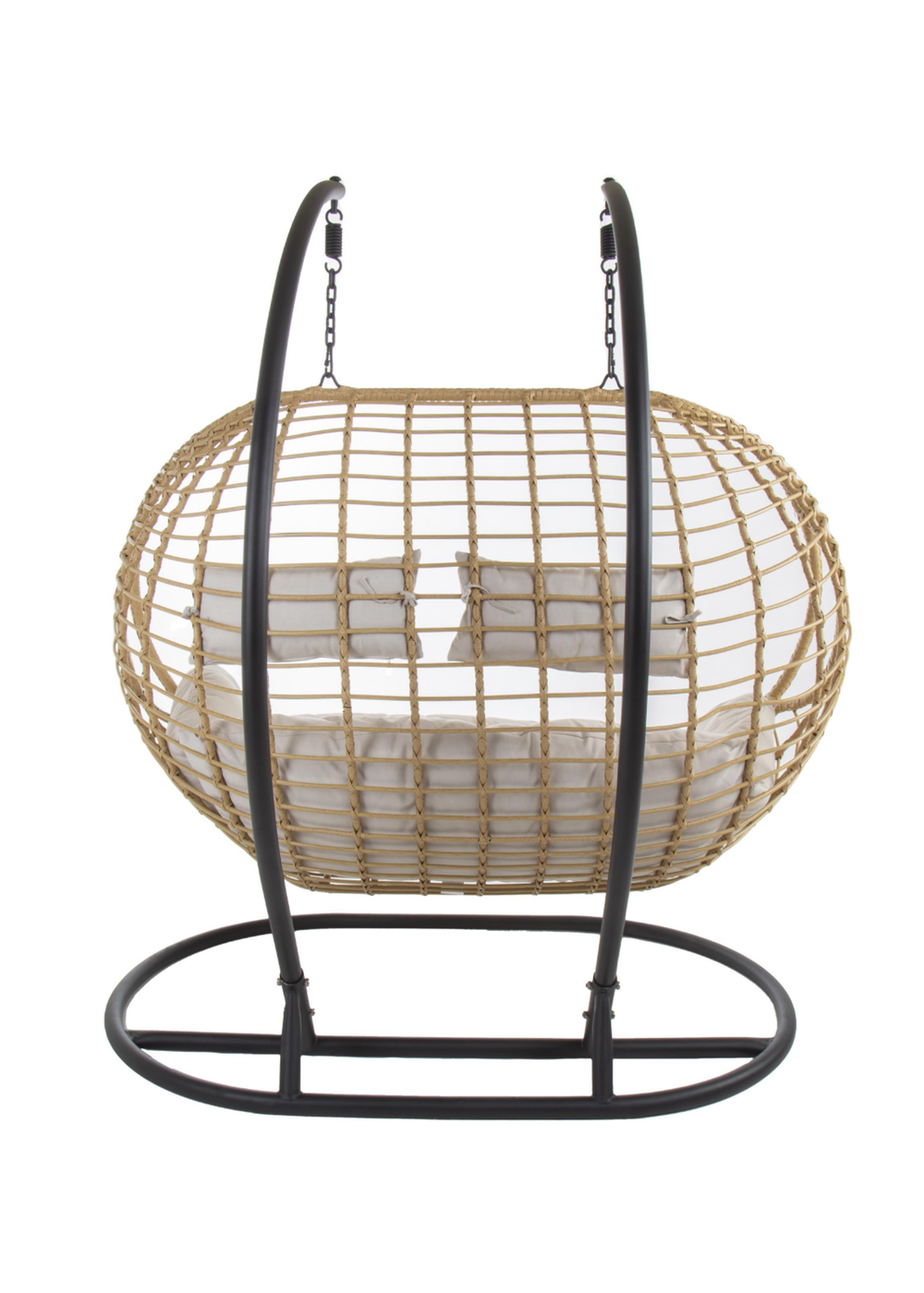 Charles Bentley Double Natural Hanging Swing Chair Seat (H196 x D117 x W167cm) - One Size Image 5