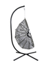 Charles Bentley Egg Shaped Grey Swing Chair Hanging Seat (H203 x D126 x W126cm) - One Size Image 3