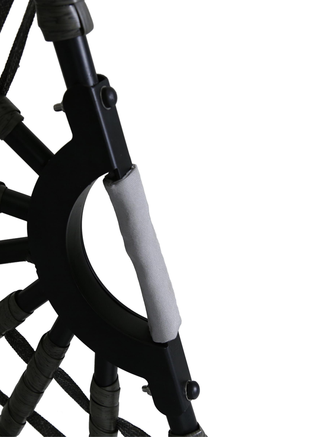 Charles Bentley Egg Shaped Grey Swing Chair Hanging Seat (H203 x D126 x W126cm) - One Size Image 5