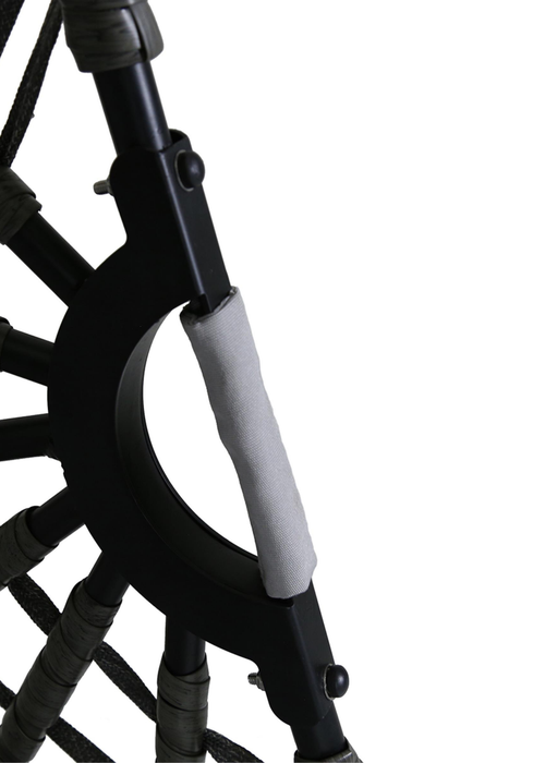 Charles Bentley Egg Shaped Grey Swing Chair Hanging Seat (H203 x D126 x W126cm) - One Size Image 5