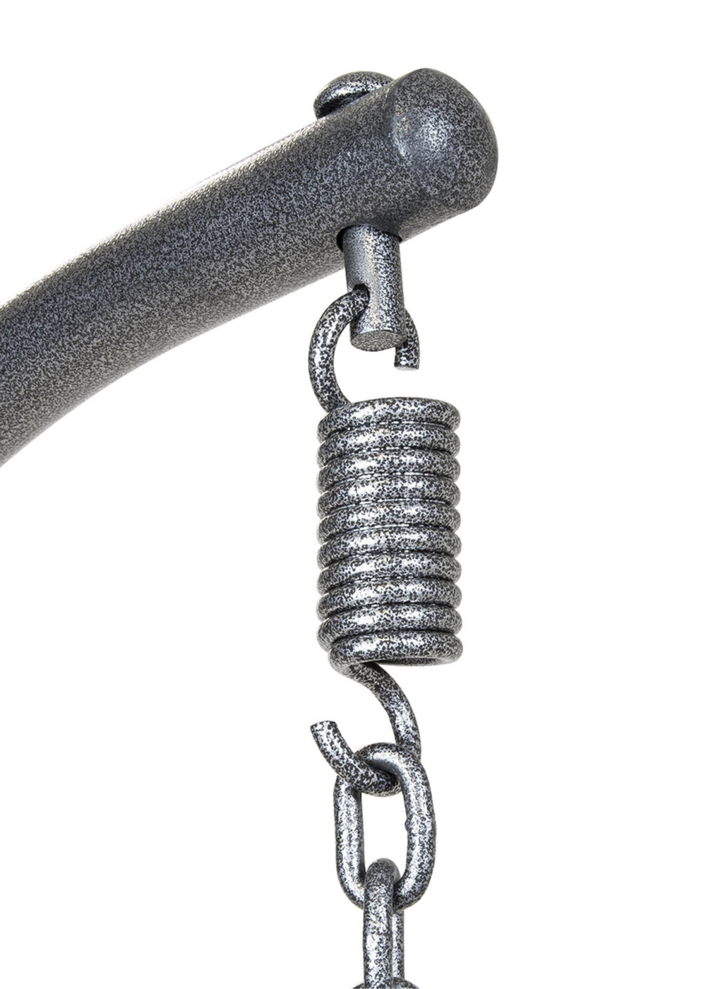 Charles Bentley Hanging Egg Shaped Rattan Grey Swing Chair With Cushion (H195 x W95 x D80cm) - One Size Image 4