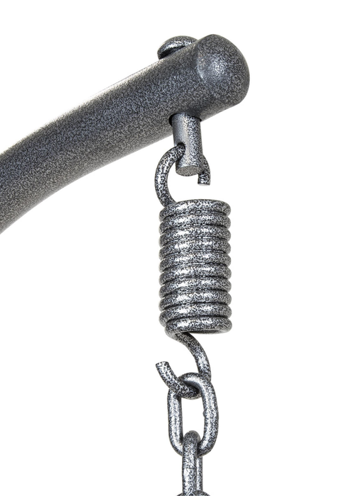 Charles Bentley Hanging Egg Shaped Rattan Grey Swing Chair With Cushion (H195 x W95 x D80cm) - One Size Image 4