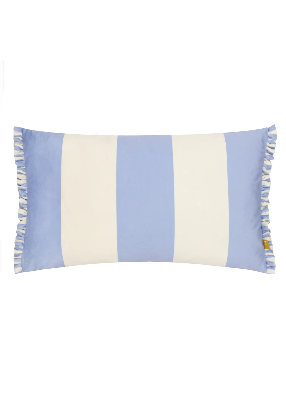 furn. Araya Striped Velvet Filled Cushion (30 x 50 x 8 cm) - One Size Image 1