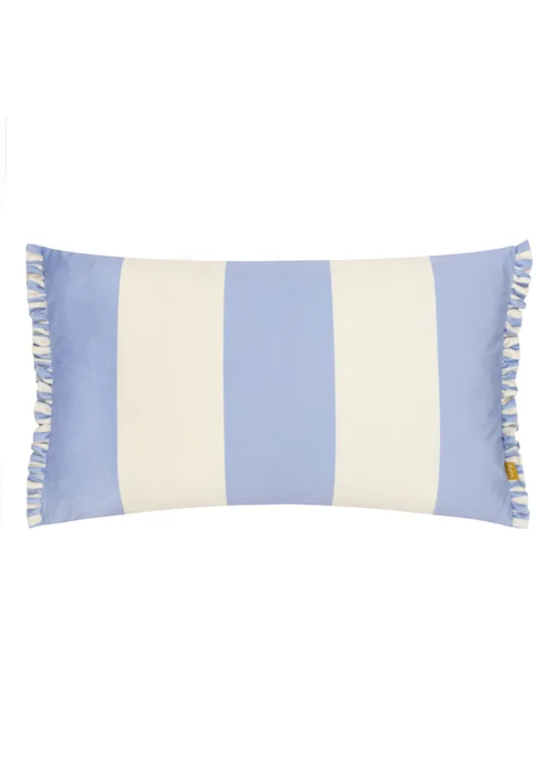 furn. Araya Striped Velvet Filled Cushion (30 x 50 x 8 cm) - One Size Image 1