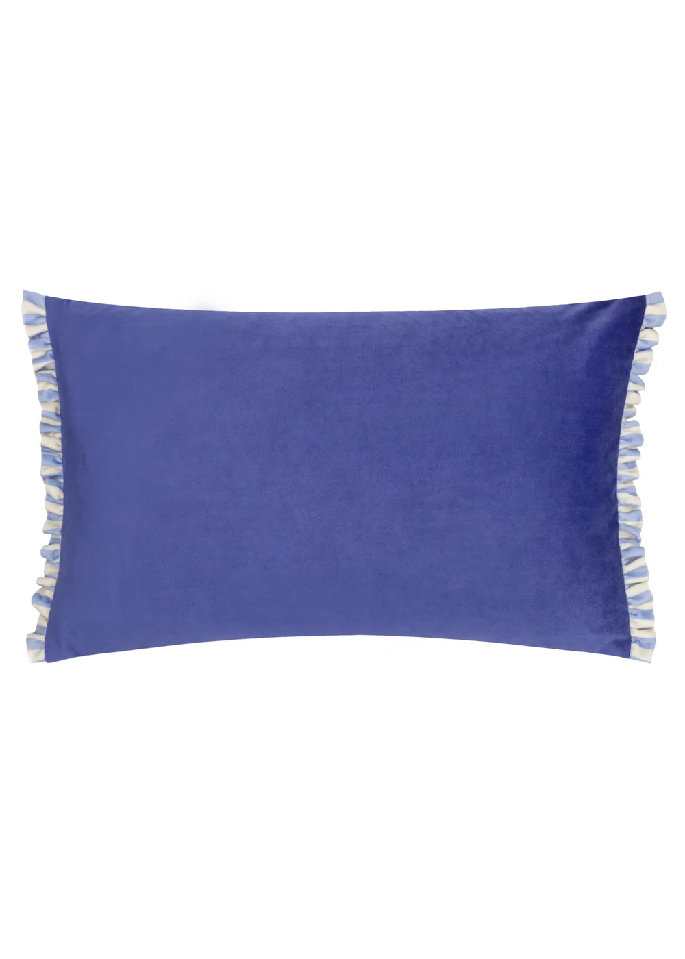 furn. Araya Striped Velvet Filled Cushion (30 x 50 x 8 cm) - One Size Image 2