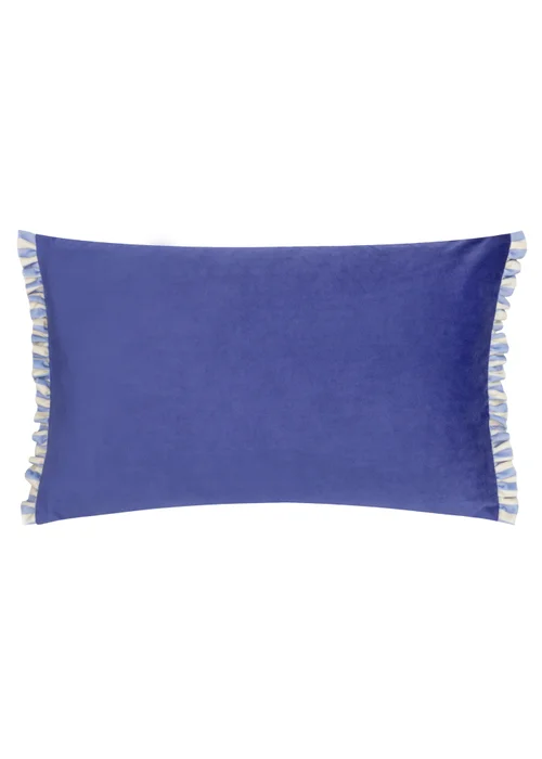 furn. Araya Striped Velvet Filled Cushion (30 x 50 x 8 cm) - One Size Image 2
