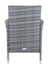 Charles Bentley Garden Outdoor Pair of Rattan Grey Dining Chairs (H86 x W60 x D60cm) - One Size Image 5