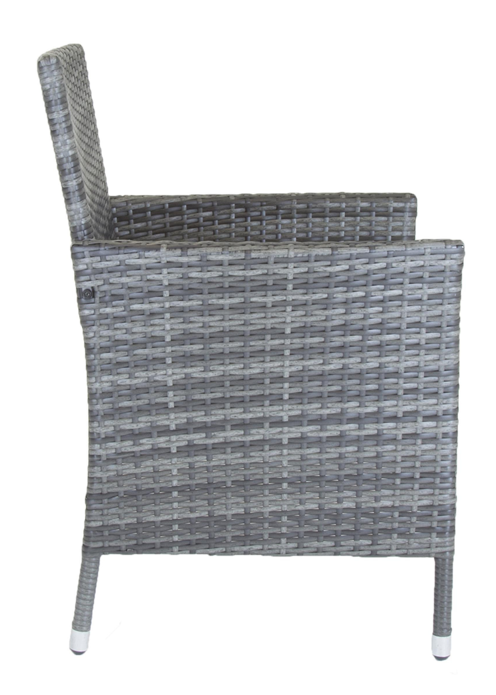 Charles Bentley Garden Outdoor Pair of Rattan Grey Dining Chairs (H86 x W60 x D60cm) - One Size Image 4