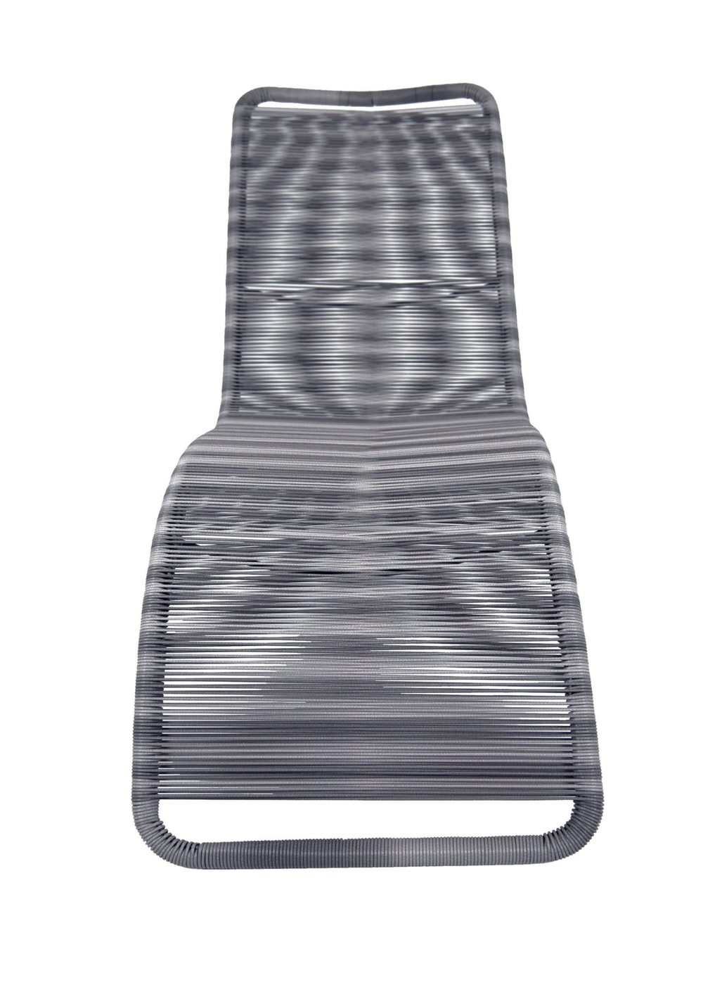 Charles Bentley Zanzibar Sun Lounger Bed Grey Sunbed Seat Garden Rattan (H76 x L59 x W161cm) - One Size Image 1