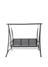 Charles Bentley Grey Swing Seat Bench Hammock with Canopy 3 Seater (H170 x D121 x W194cm) - One Size Image 5