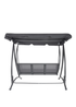 Charles Bentley Grey Swing Seat Bench Hammock with Canopy 3 Seater (H170 x D121 x W194cm) - One Size Image 4