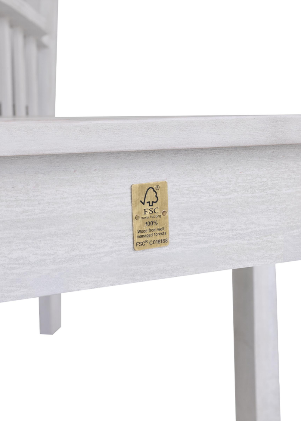 Charles Bentley FSC Acacia White Washed Garden Outdoor Lounge Set (4 Seater) - One Size Image 4