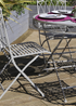 Charles Bentley Rustic Wrought Iron Outdoor Grey Bistro Set 5 Piece (4 Seater) - One Size Image 3