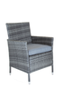Charles Bentley Garden Outdoor Rattan Grey Dining Set (4 Piece) - One Size Image 5