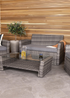 Charles Bentley Deluxe Modern Rattan Garden Patio Grey Furniture Set (4 Piece) - One Size Image 2
