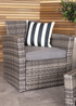 Charles Bentley Deluxe Modern Rattan Garden Patio Grey Furniture Set (4 Piece) - One Size Image 3