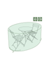 Charles Bentley Small Furniture Bistro Set Green Cover (Dia. 130 x H85cm) - Small Image 2