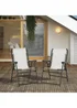 Outsunny Cream Folding Chair Set for Camping Lawn Set of 2 - One Size Image 2