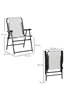 Outsunny Cream Folding Chair Set for Camping Lawn Set of 2 - One Size Image 3