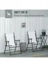 Outsunny Cream Folding Chair Set for Camping Lawn Set of 2 - One Size Image 4