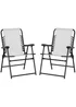 Outsunny Cream Folding Chair Set for Camping Lawn Set of 2 - One Size Image 1