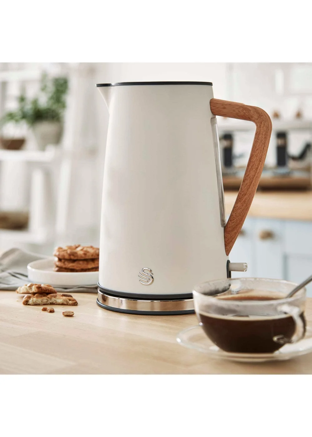 Swan White Nordic Style Cordless Kettle (1.7L) - One Size Image 4
