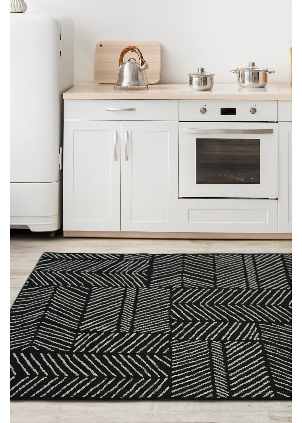 Homemaker Compass Black Geo Line Rug - 120 x 170 Image 4