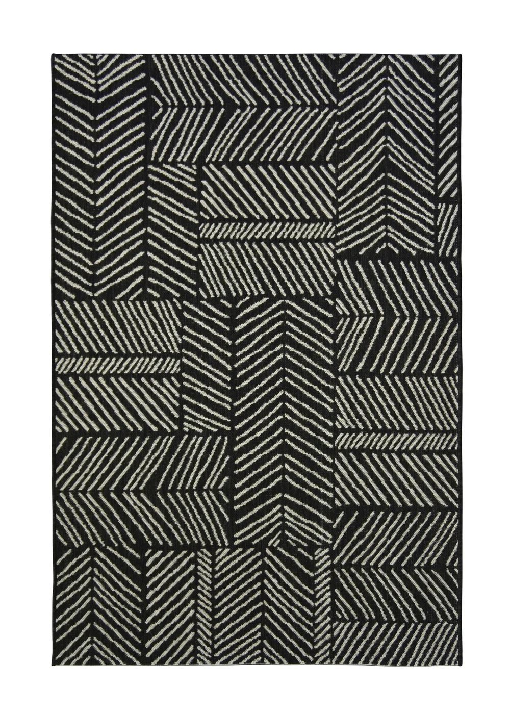 Homemaker Compass Black Geo Line Rug - 120 x 170 Image 1