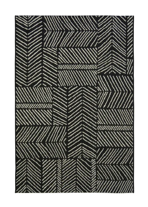 Homemaker Compass Black Geo Line Rug - 120 x 170 Image 1