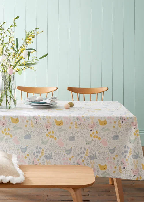 Catherine Lansfield Cottage Friends Cotton Table Cloth (137x229cm) - Medium Image 2