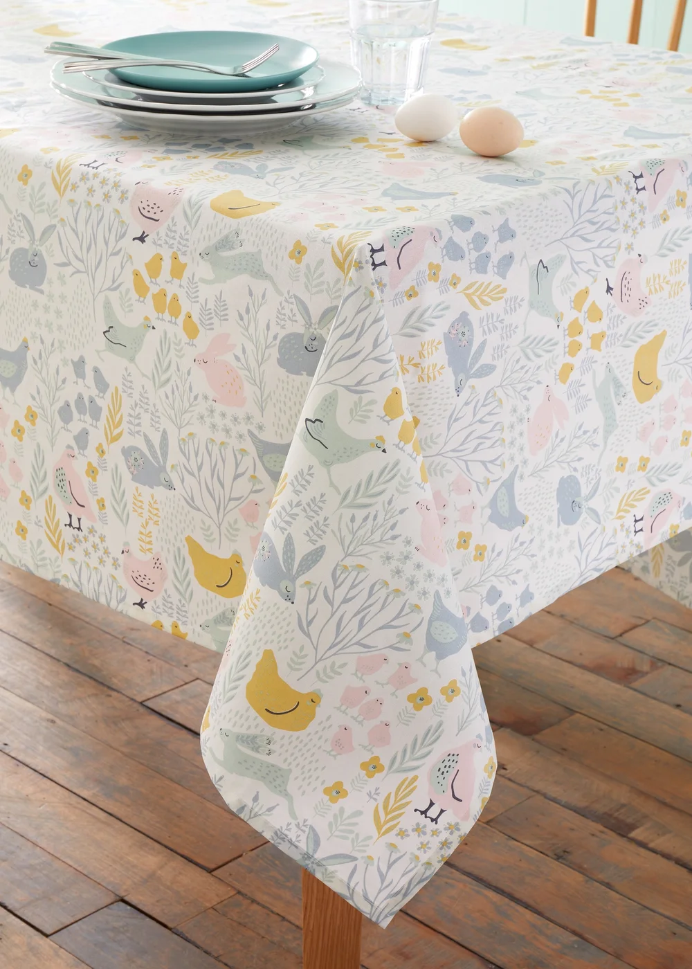 Catherine Lansfield Cottage Friends Cotton Table Cloth (137x229cm) - Medium Image 3