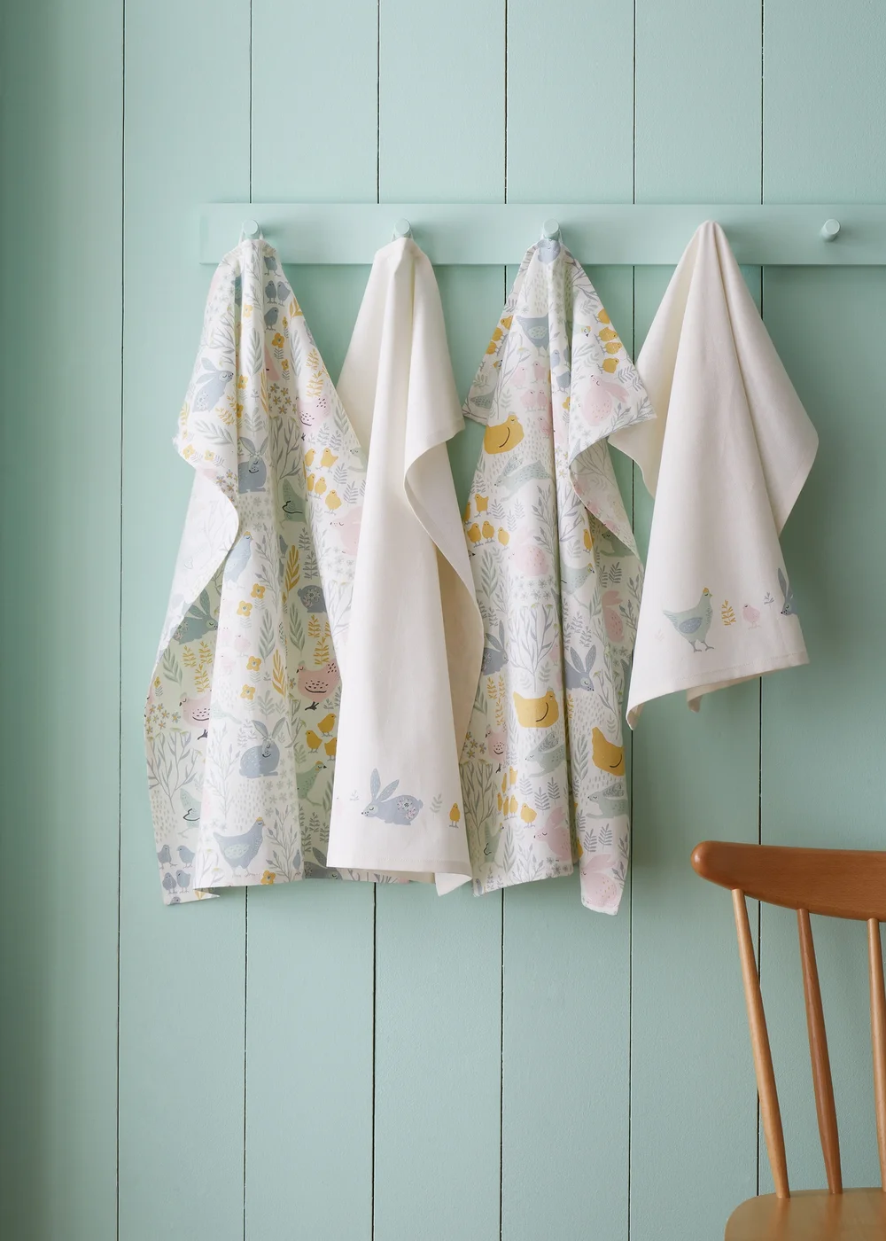 Catherine Lansfield Cottage Friends Cotton Kitchen Tea Towel Pack of 4 (50x75cm) - 50 x 75cm Image 2