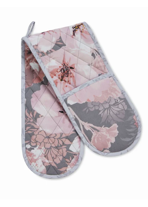 Catherine Lansfield Dramatic Floral Cotton Kitchen Double Oven Glove - One Size Image 1