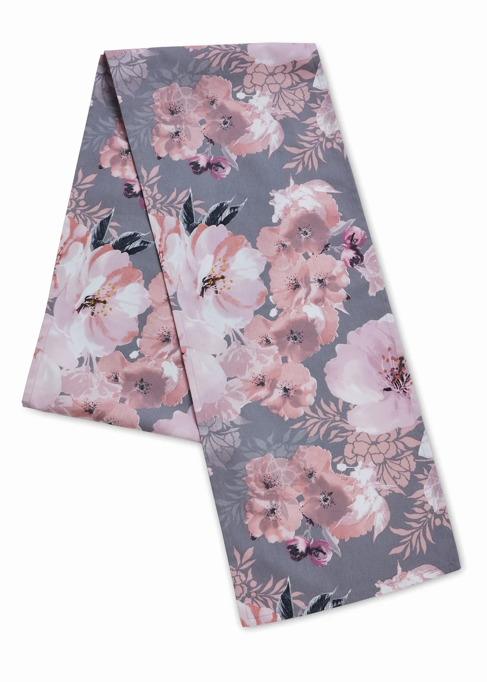 Catherine Lansfield Dramatic Floral Cotton Dining Table Runner (32x220cm) - Large Image 1