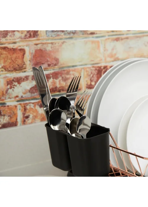 Tower Dish Rack with Tray Rose Gold - One Size Image 3