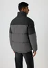 Grey Colour Block Showerproof Puffer Coat - Small Image 2